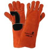 Global Glove & Safety 1200-16 Premium Grade Split Cowhide Welding Gloves